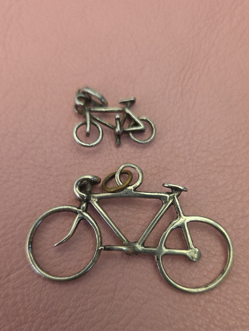 Bicycle Charm Pendant Set -  STERLING Silver